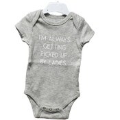 Wholesale - 0-3 Month Gray Onesie- Picked Up By Ladies C/P 48, UPC: 885114880874